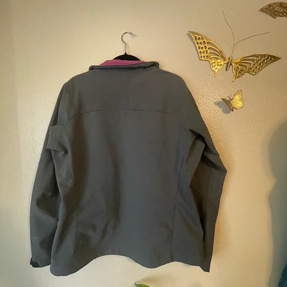 Patagonia Adze Jacket size Large Gray and Pink Versatile Softshell - Picture 8 of 8